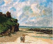 Gustave Courbet The Beach at Saint Aubin sur Mer oil on canvas